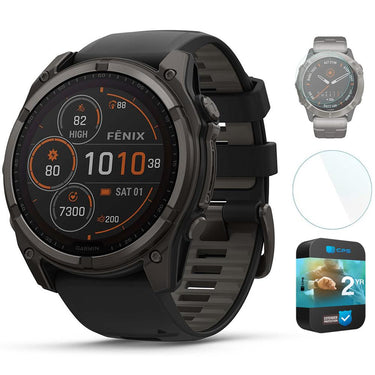 Garmin Fenix 8 51mm Solar Sapphire Gray with Screen Protector & 2 Year Warranty