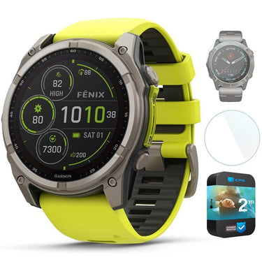 Garmin Fenix 8 51mm Solar Sapphire Titanium + Screen Protector & 2 Year Warranty
