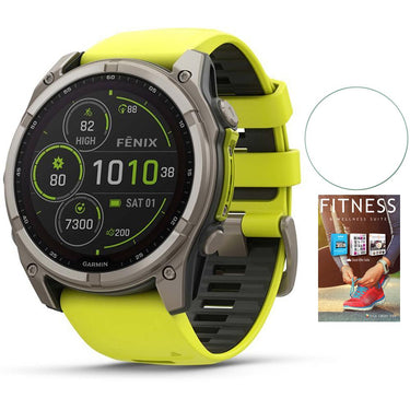 Garmin Fenix 8 47 mm Solar Sapphire Titanium + Fitness Suite & Screen Protector