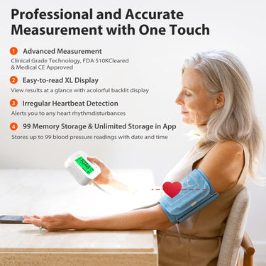 iHealth Track Blood Pressure Monitor - Bluetooth, Smart, Wide Range Cuff, iOS/Android
