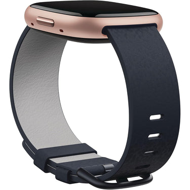 Fitbit Vegan Leather Bands for Fitbit 24mm (S), (Indigo) - Sense 1 & 2,  Versa 3 & 4