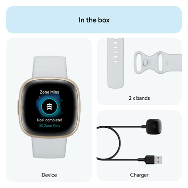 Fitbit Sense 2 Advanced Health & Fitness Smartwatch, Blue Mist / Soft Gold Aluminum