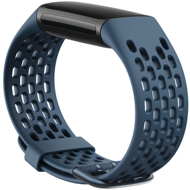 Fitbit Charge 6 & Charge 5 Sport Band, Deep Sea, Large