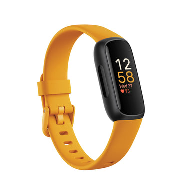 Fitbit Inspire 3 Health & Fitness Tracker, Morning Glow / Black