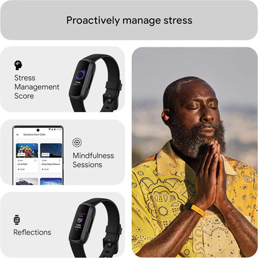 Fitbit Inspire 3 Health and Fitness Tracker, Midnight Zen / Black