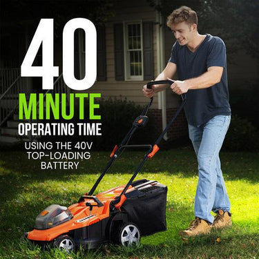 Deco Home Cordless Lawn Mower 16" Deck 40V Battery, Push Start, 45L Bag Open Box