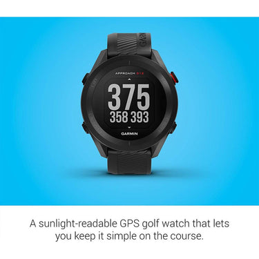 Garmin Approach S12 GPS Golf Watch, 42k+ Preloaded Courses (Black) + Warranty Bundle