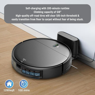MAMNV Robot Vacuum and Mop Combo, 2 in1 with Schedule, Wi-Fi/App, 1400Pa Max Suction