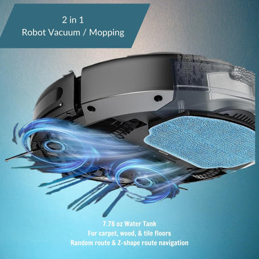 MAMNV Robot Vacuum and Mop Combo, 2 in1 with Schedule, Wi-Fi/App, 1400Pa Max Suction