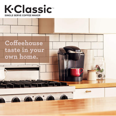 Keurig K-Classic Coffee Maker, Single Serve K-Cup Brewer, 6-10oz, Black, Refurbished