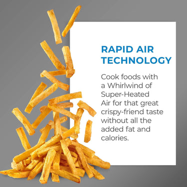 PowerXL Air Fryer Pro 6 Qt Crisp, Cook, Rotisserie, Dehydrate; 7-in-1 (Refurbished)