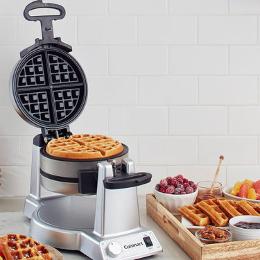 Cuisinart WAF-F40 Double Flip Belgian Waffle Maker Black/Stainless (Refurbished)
