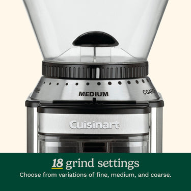 Cuisinart DBM-8 Coffee Grinder Automatic Burr Mill, Stainless Steel, Refurbished