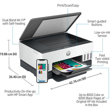 Hewlett Packard Smart Tank 6001 Wireless Inkjet All-in-One Printer (2H0B9A)