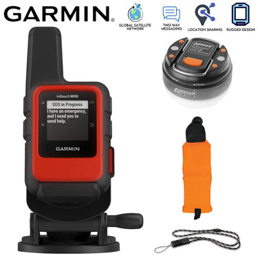 Garmin inReach Mini 2 Compact Satellite Communicator Marine Bundle w/ Accessories Kit
