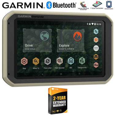 Garmin Overlander On/Off-Road Navigator GPS w/ Built-In Bluetooth + Warranty Bundle
