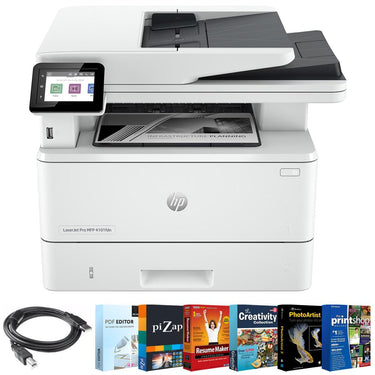 Hewlett Packard LaserJet Pro Laser All-in-One Monochrome Printer w/ Printer Essentials Bundle