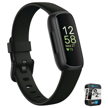 Fitbit Inspire 3 Health and Fitness Tracker, Midnight Zen/Black w/ 2 YR Warranty Bundle