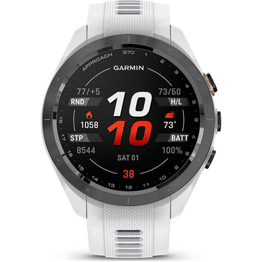 Garmin Approach S70 42mm Premium GPS Golf Watch, White Band + Accessories Bundle