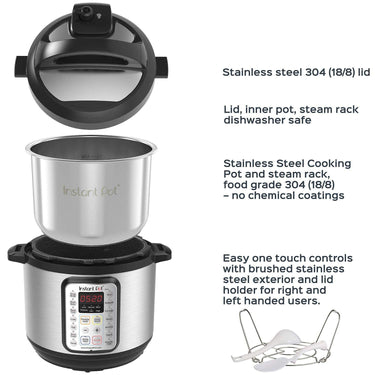 Instant Pot Duo Plus 8 qt 9-in-1 Electric Pressure Cooker, Refurbished
