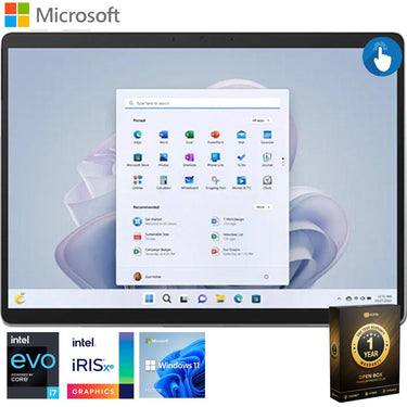 Microsoft Surface Pro 9 13" Touch Tablet Intel i7 16/512GB OPEN BOX + 1 Year Warranty Pack