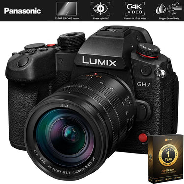 Panasonic LUMIX GH7 Mirrorless Camera with Lens Kit Open Box + 1 Year Warranty