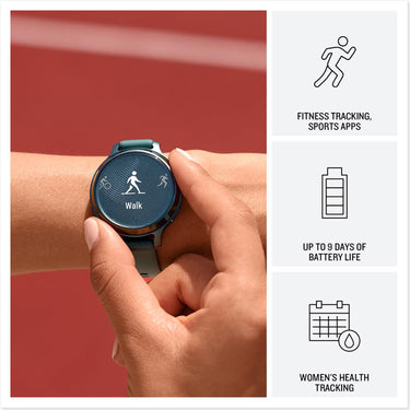 Garmin Lily 2 Active Smartwatch, Jasper Green with Jasper Green Silicone Band