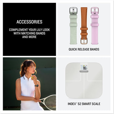 Garmin Lily 2 Active Smartwatch, Jasper Green with Jasper Green Silicone Band