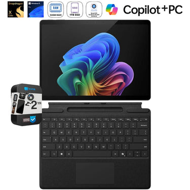 Microsoft Surface Pro Copilot+ PC 13" OLED 32GB/1TB, Black w/Keyboard + 2Yr Warranty