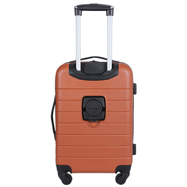 Wrangler 3 Piece Hardside Smart Luggage Set w/Cup Holder & USB Port (20"/24"/28") Orange