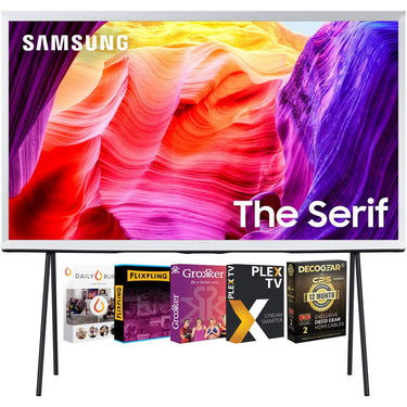 Samsung 65 Inch QLED 4K The Serif TV 2024 + 12 Months Protection & Movies Streaming