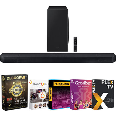Samsung Q-series 3.1.2 ch. Soundbar 2024 with 26 Months Protection Pack Bundle