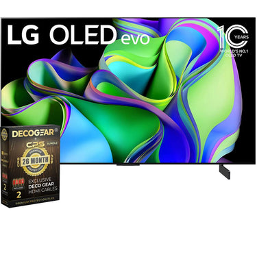 LG OLED evo C3 77 Inch HDR 4K Smart OLED TV (2023) + 26 Month Extended Protection