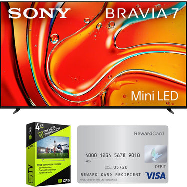 Sony BRAVIA 7 65" 4K QLED Mini-LED TV 2024 Bundle w/ 4 Yr Warranty +$25 Gift Card