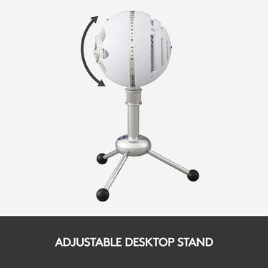 Blue Microphones Snowball USB Condenser Microphone, White (988-000073)