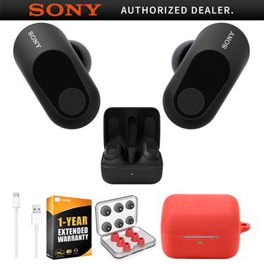 Sony INZONE Buds Truly Wireless Gaming Earbuds, Black + Accessories + Warranty Bundle