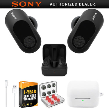 Sony INZONE Buds Truly Wireless Gaming Earbuds, Black + Accessories + Warranty Bundle