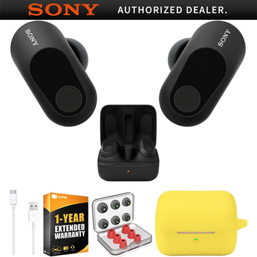 Sony INZONE Buds Truly Wireless Gaming Earbuds, Black + Accessories + Warranty Bundle