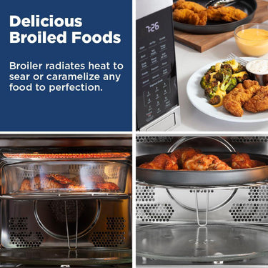 GE GE 3-in-1 Microwave Oven, 1,050W Air Fryer, Broiler & Convection