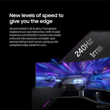 Samsung 57" Odyssey Neo G9 Dual 4K UHD Quantum MiniLED 240Hz HDR Curved Monitor OPEN BOX