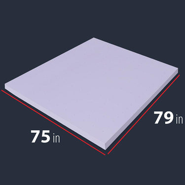 Deco Home 3-inch Ventilated King Memory Foam Mattress Topper - MTKNG02 - Open Box