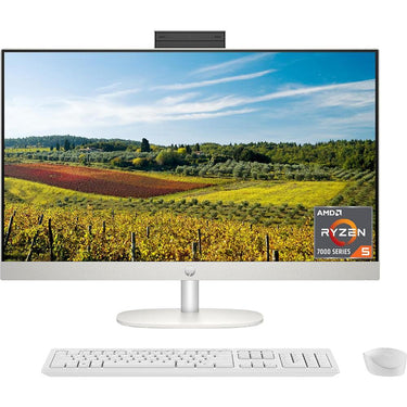 Hewlett Packard 27-cr0060 27" AMD Ryzen 5 7520U 8GB/512GB All-in-One Desktop PC, White