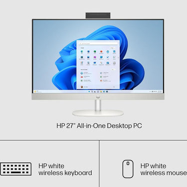 Hewlett Packard 27-cr0060 27" AMD Ryzen 5 7520U 8GB/512GB All-in-One Desktop PC, White