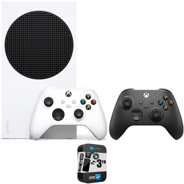 Microsoft Xbox Series S 1TB All-Digital Console w/ Dual Controller +3 Year Warranty Bundle
