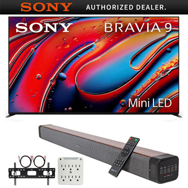 Sony BRAVIA 9 65" 4K HDR QLED Mini-LED TV (2024) + Premium Soundbar + Mount Kit
