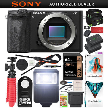 Sony a6600 Mirrorless Camera 4K APS-C Body Only ILCE-6600B 64GB Accessory Bundle