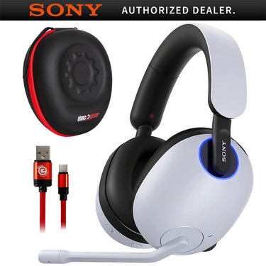 Sony INZONE H9 Wireless Gaming Headset, White - WHG900N/W Bundle with Case