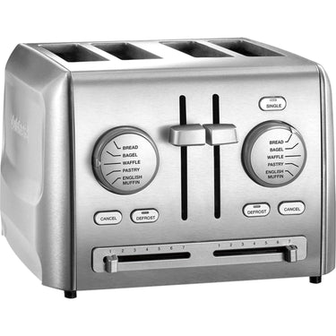 Cuisinart CPT-640P1 4-Slice Custom Select Toaster, Stainless Steel Refurbished