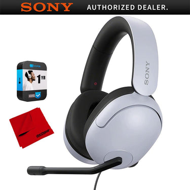 Sony MDRG300/W INZONE H3 Wired Gaming Headset, White w/ Warranty Bundle