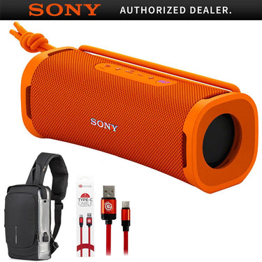 Sony (SRS-ULT10B) Portable Bluetooth Speaker 2024 Orange + Sling Backpack Bundle